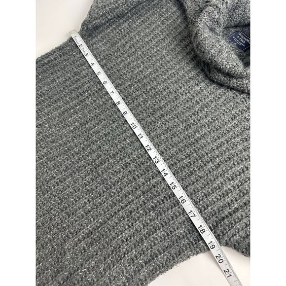 Abercrombie & Fitch Size Medium Gray Turtleneck Tunic Sweater Wool Blend Women's - Picture 7 of 11